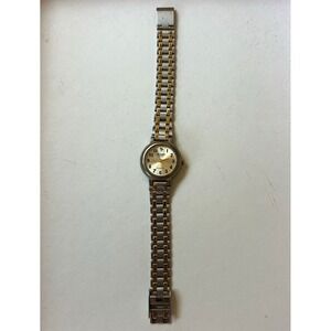 Nelsonic ND619 Women's Quartz Analog Two-Tone Bracelet Watch White Dial